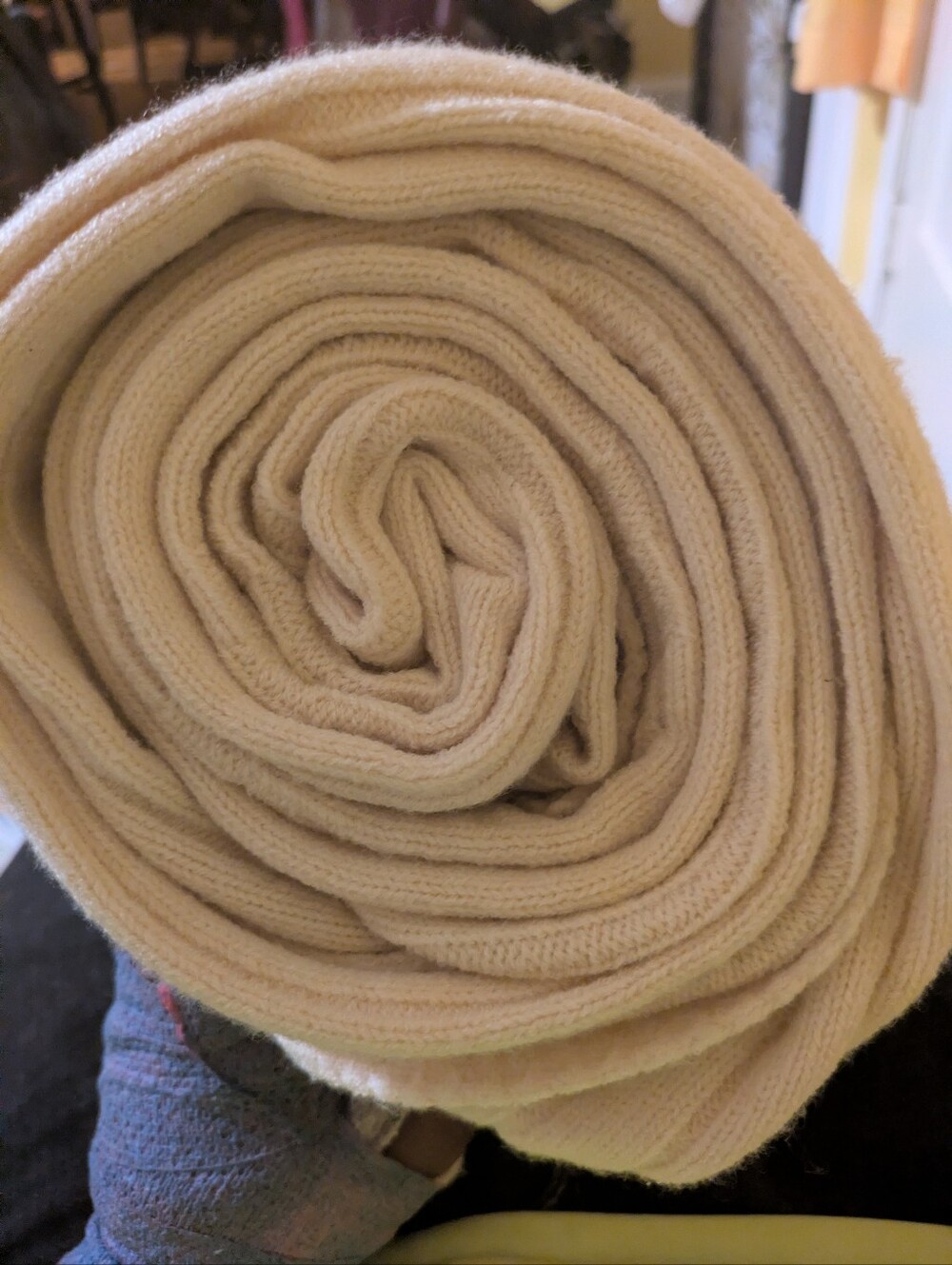 Threshold Cream Ribbed Throw Blanket - Picture 3 of 4